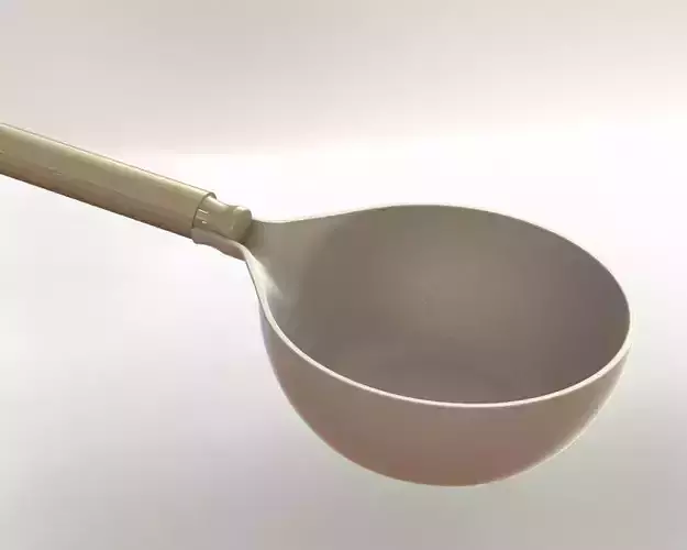 Wok measuring spoon with handle