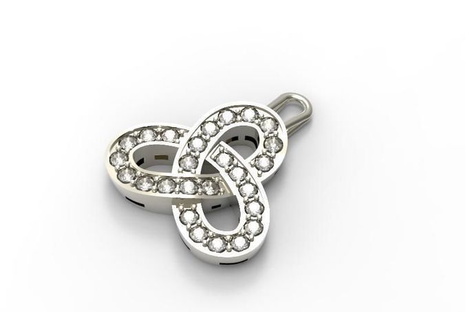 Pendant Curl 3D print model