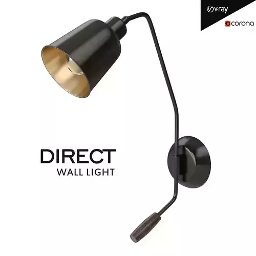 Direct Wall Light Low-poly 3D model