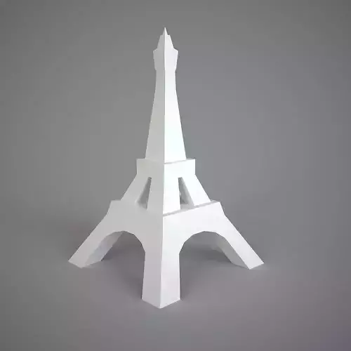 Eiffel Tower  Low-poly 3D model