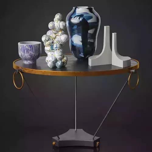 Cocktailtable With Vases 3D model