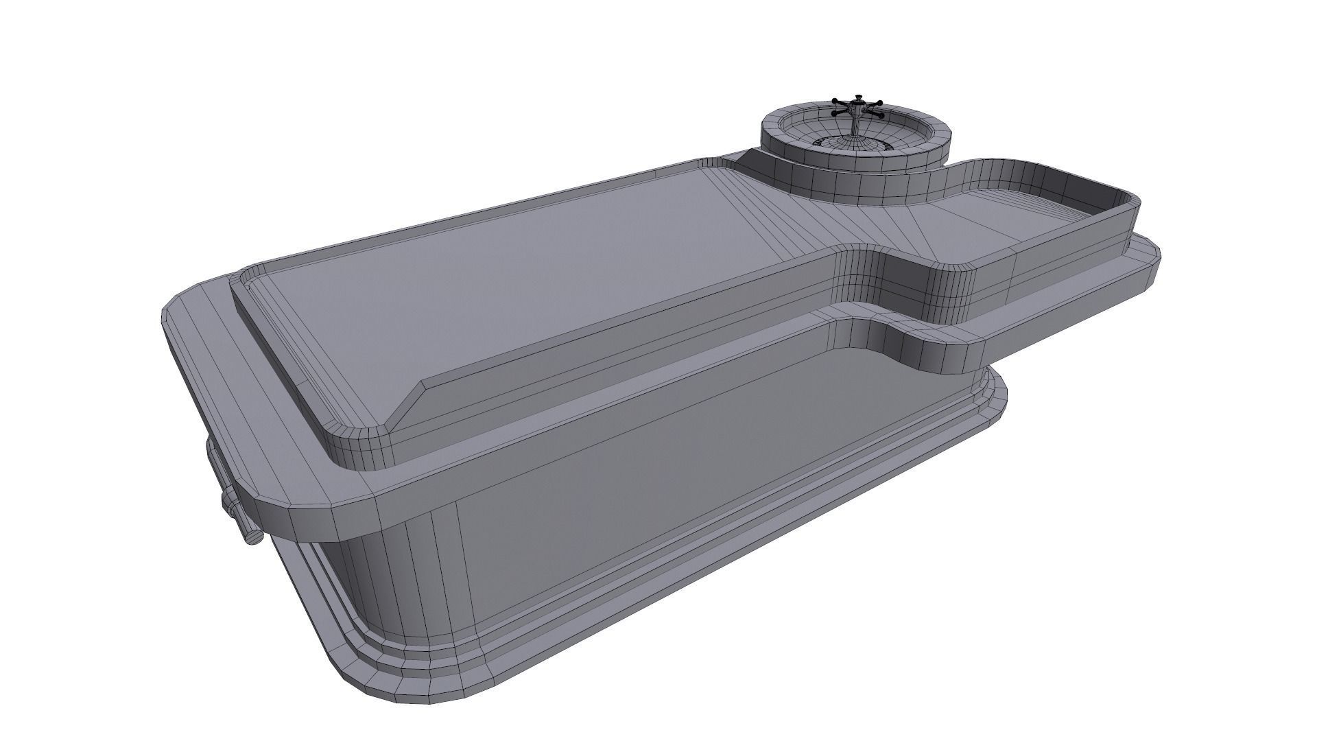 Casino Roulette Game Table Low-poly 3D model_13