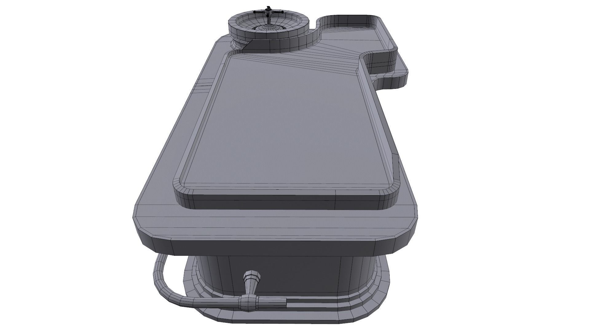Casino Roulette Game Table Low-poly 3D model_12