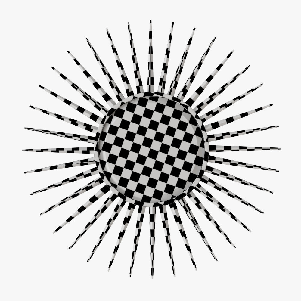 Barclay Butera Starbust Mirror 3D model_6