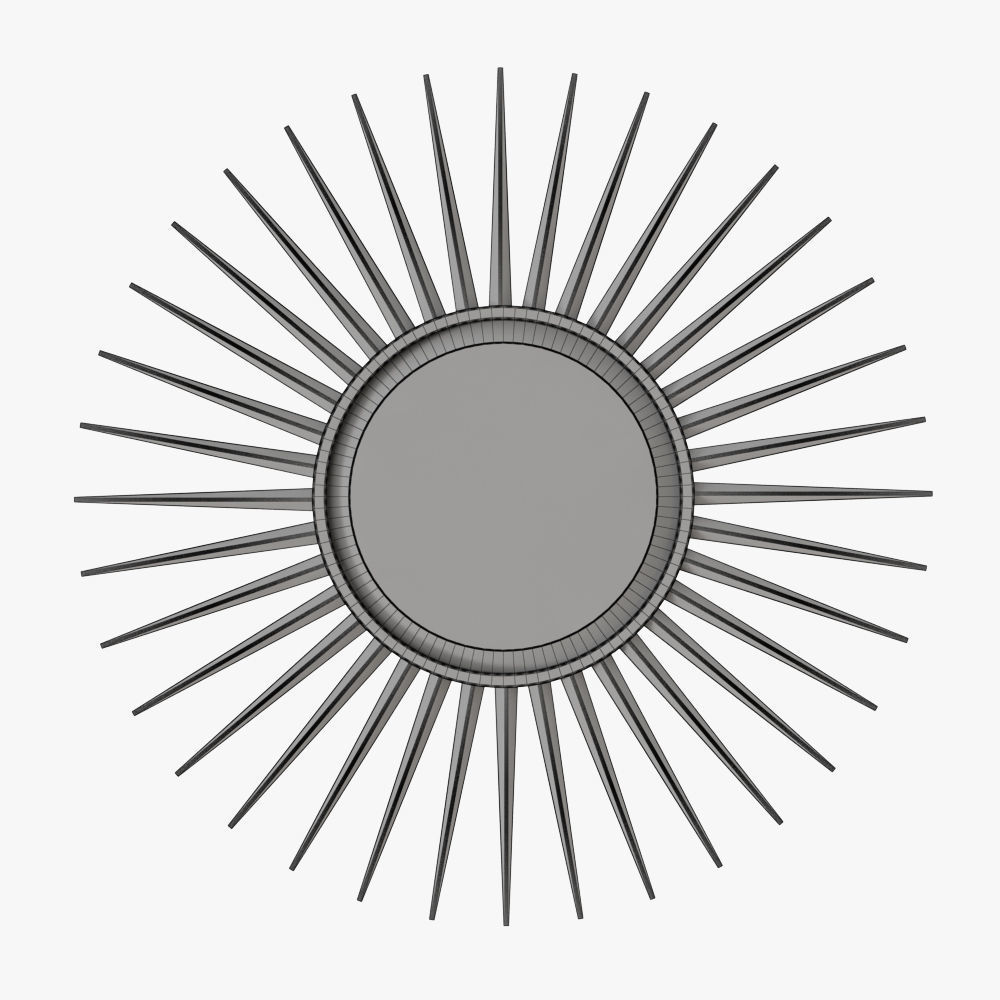 Barclay Butera Starbust Mirror 3D model_4