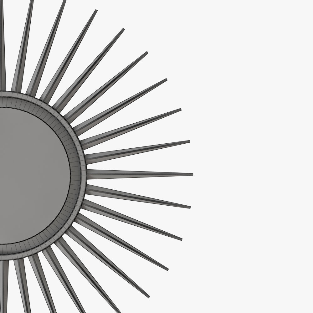 Barclay Butera Starbust Mirror 3D model_5