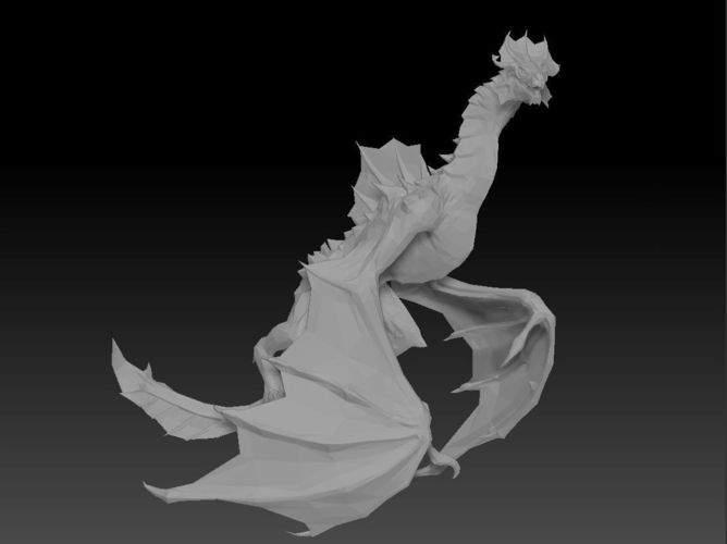 3D Dragon SkyRim VER 2 3D print model