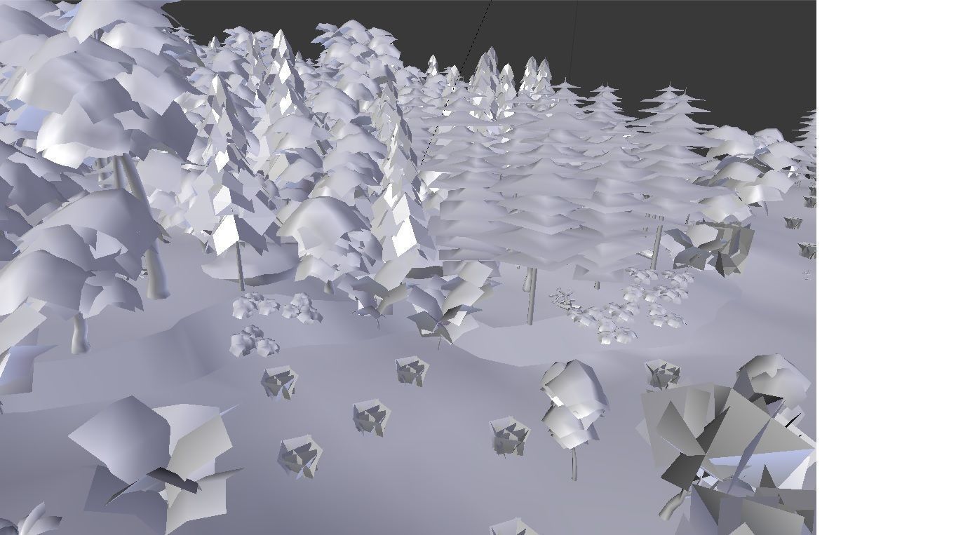 low poly forest landscape Low-poly 3D model_8