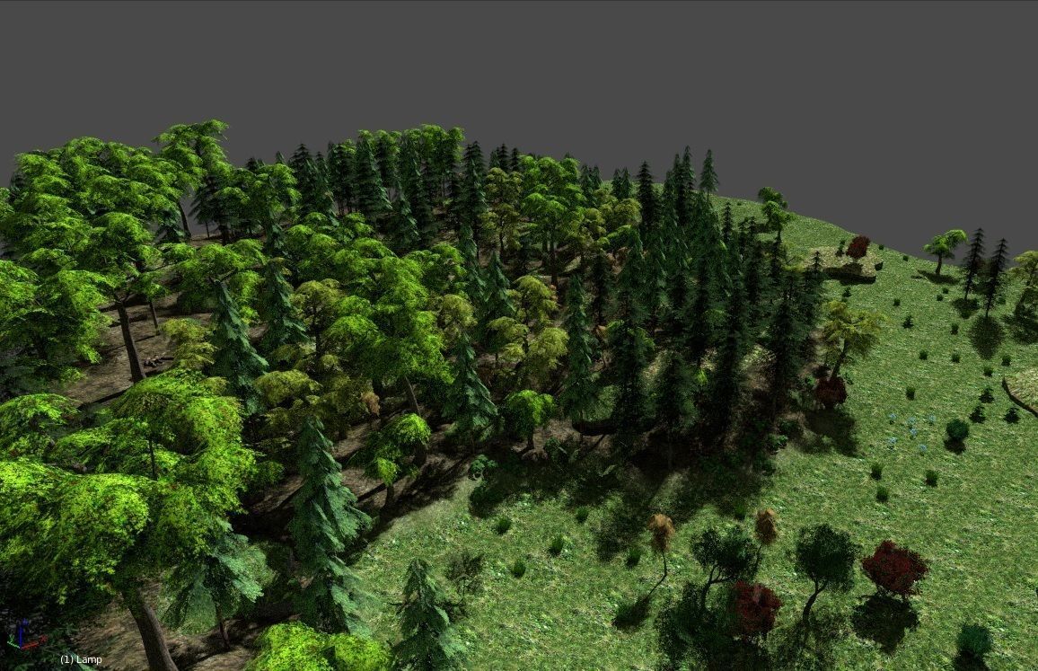 low poly forest landscape Low-poly 3D model_5