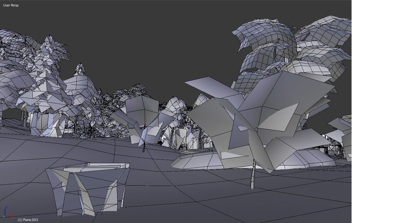 low poly forest landscape Low-poly 3D model_9