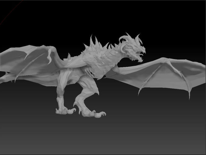 3D Dragon SkyRim VER 3 3D print model