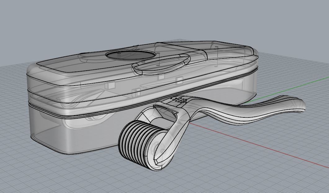 Derma Rolller and case 3D model_4