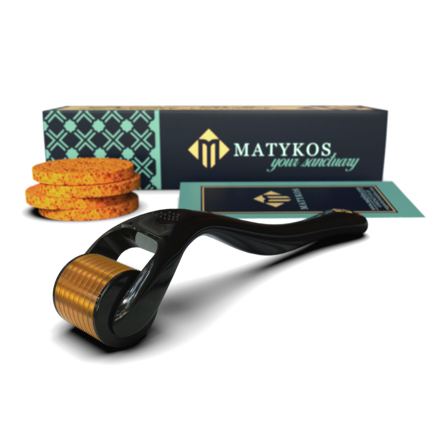 Derma Rolller and case 3D model_2