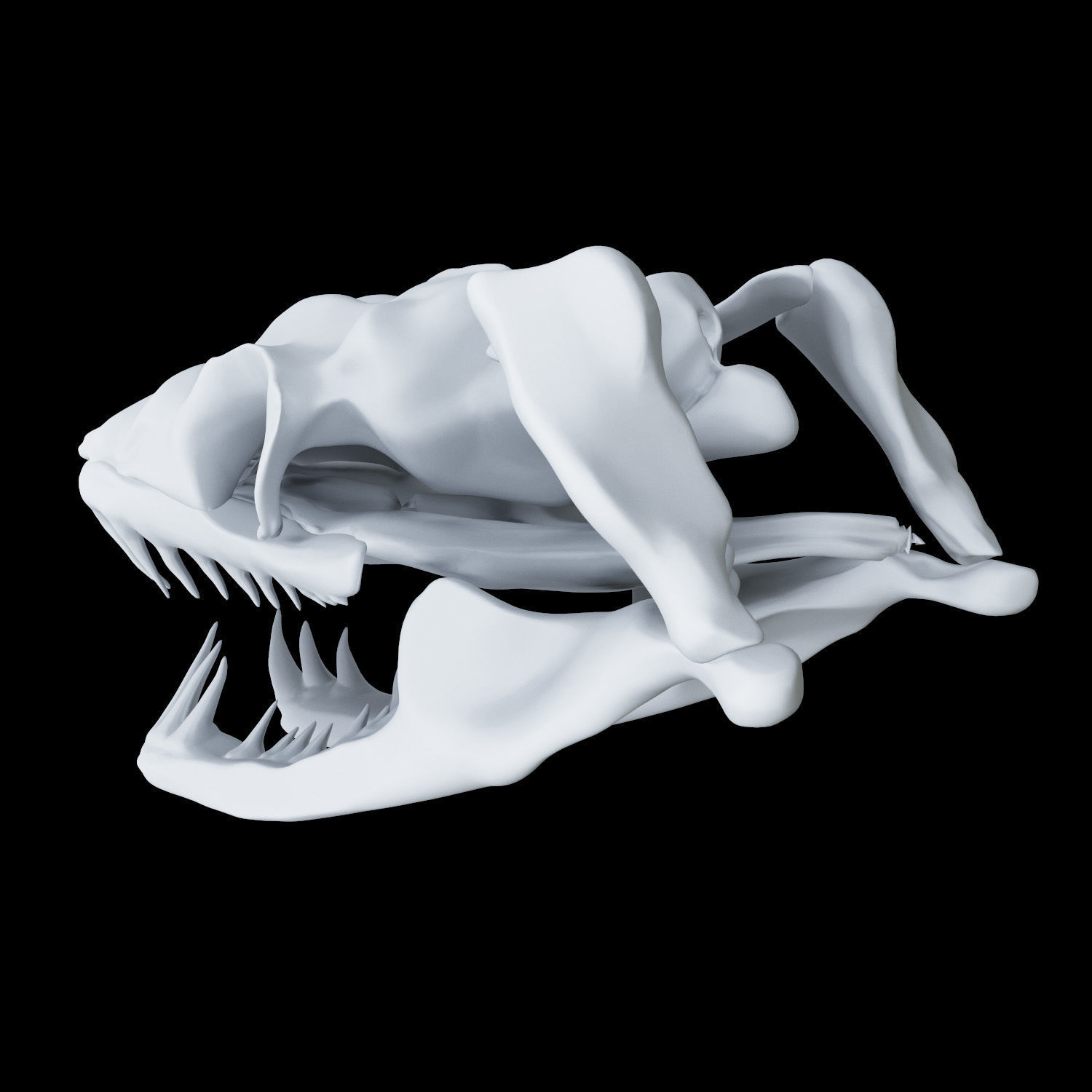 Skull Snake - Aglyphous 3D print model_1