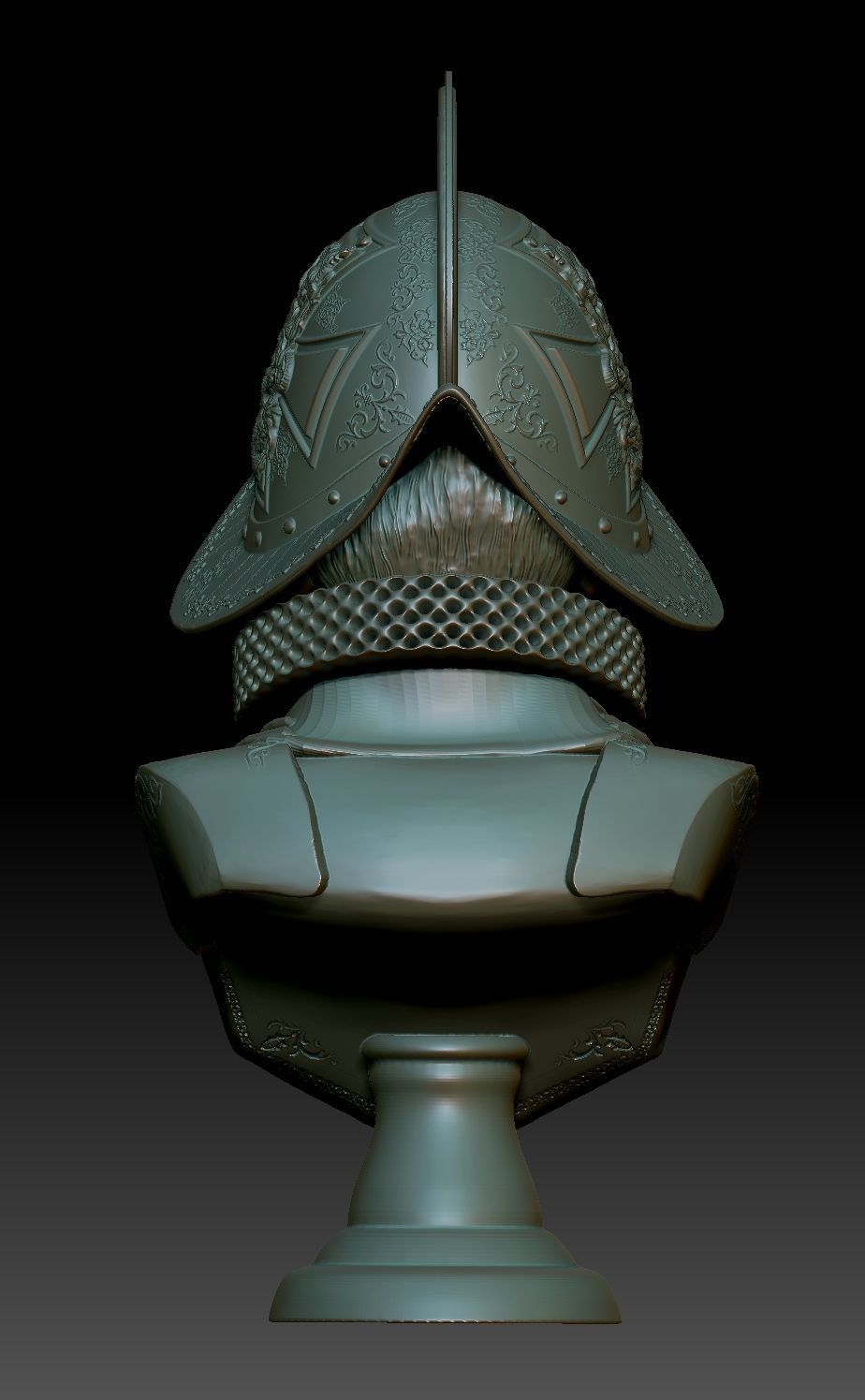 Conquistador samurai helmet 3D print model_7