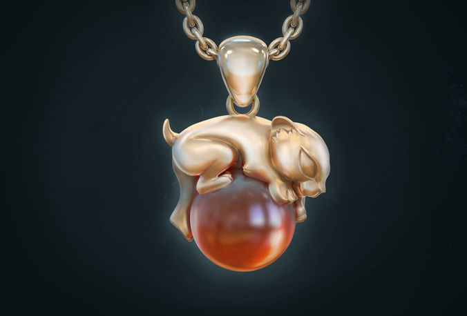  Baby Magerit Pendant Little Tiger 3D print model 3D print model