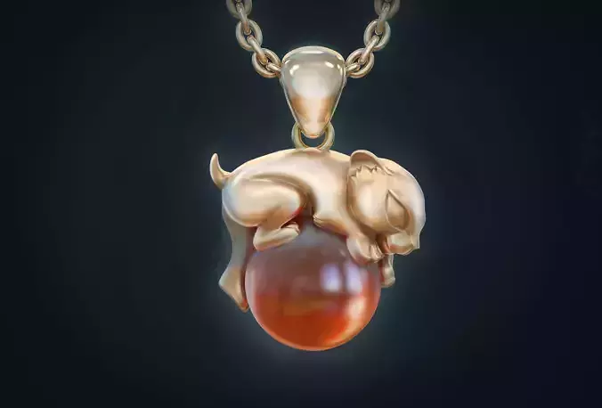  Baby Magerit Pendant Little Tiger 3D print model 3D print model