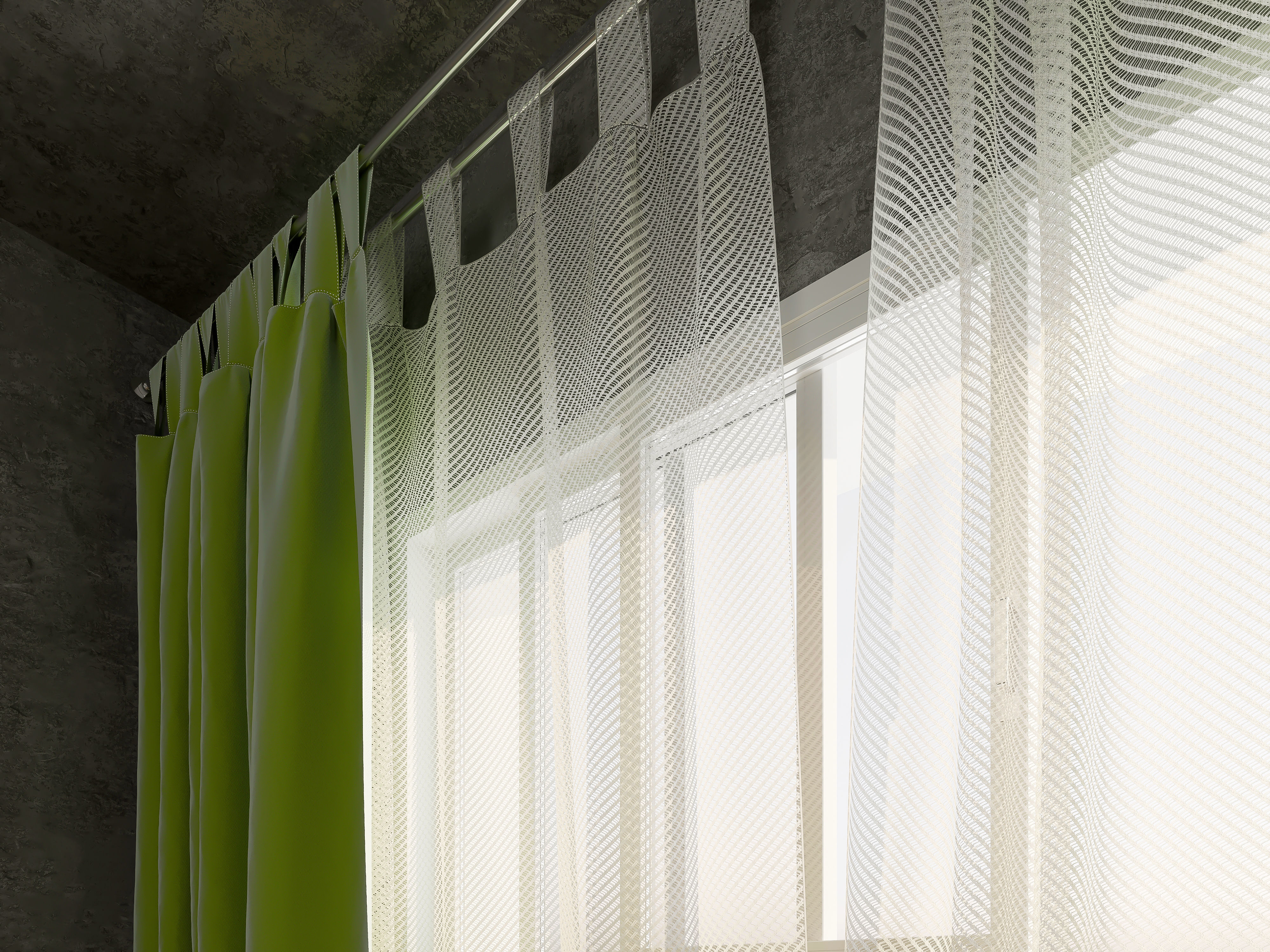 Curtain Room Set 3D model_4