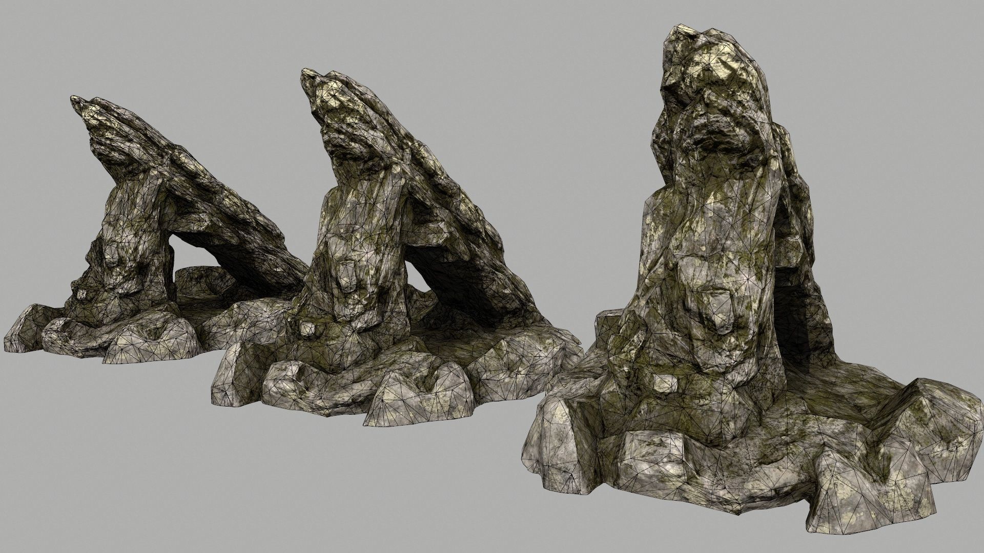 rocks rock formations Low-poly 3D model_8