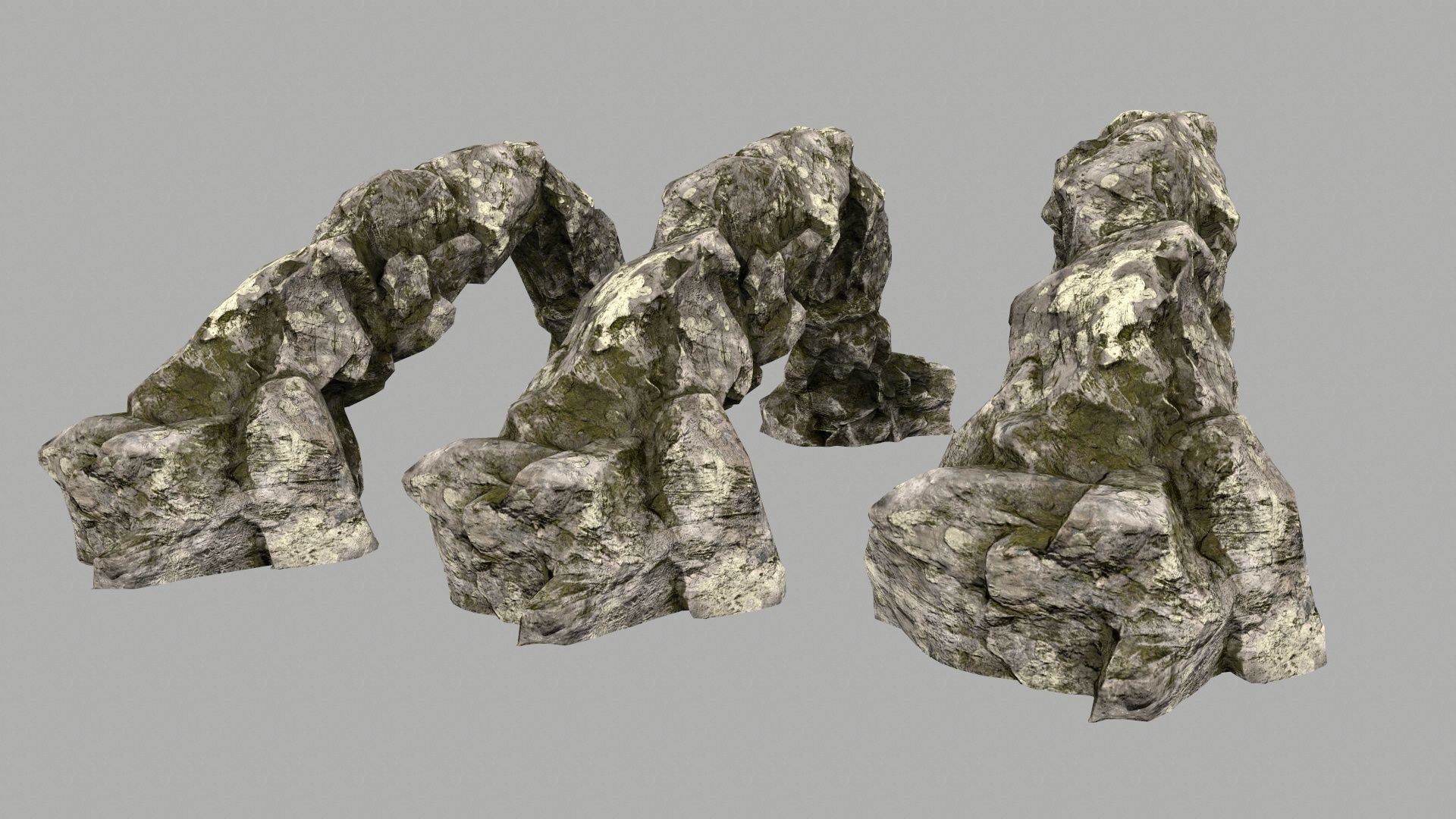 rocks rock formations Low-poly 3D model_3