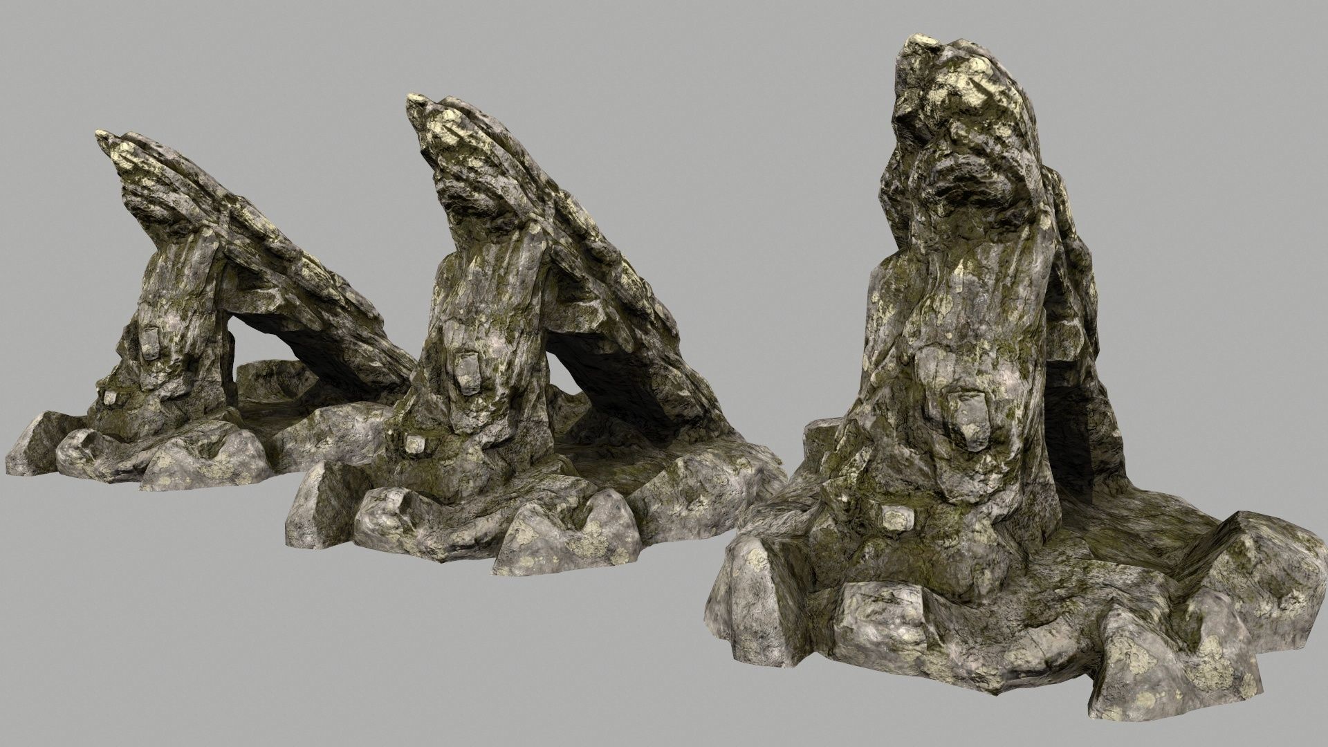 rocks rock formations Low-poly 3D model_7