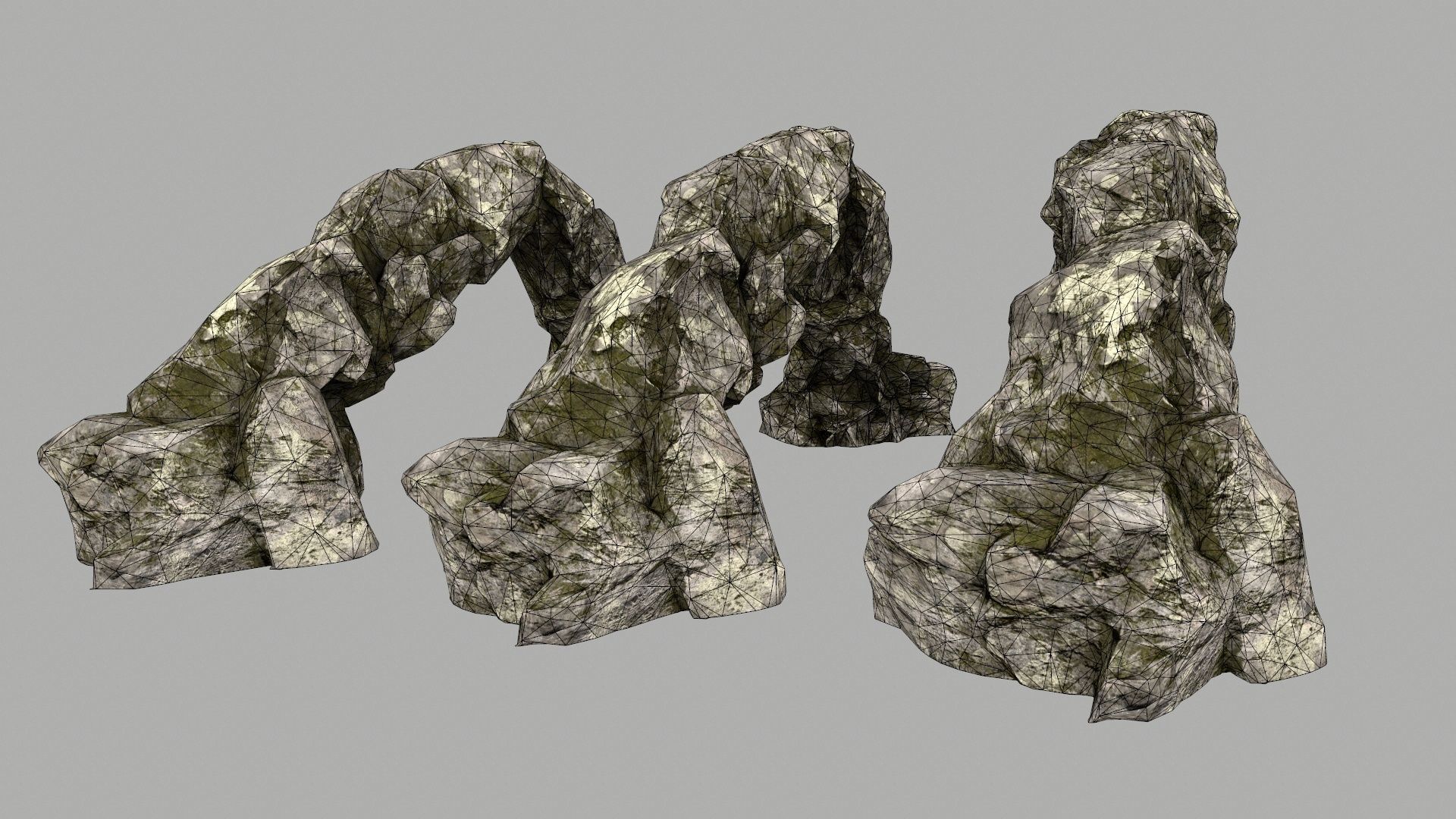 rocks rock formations Low-poly 3D model_4