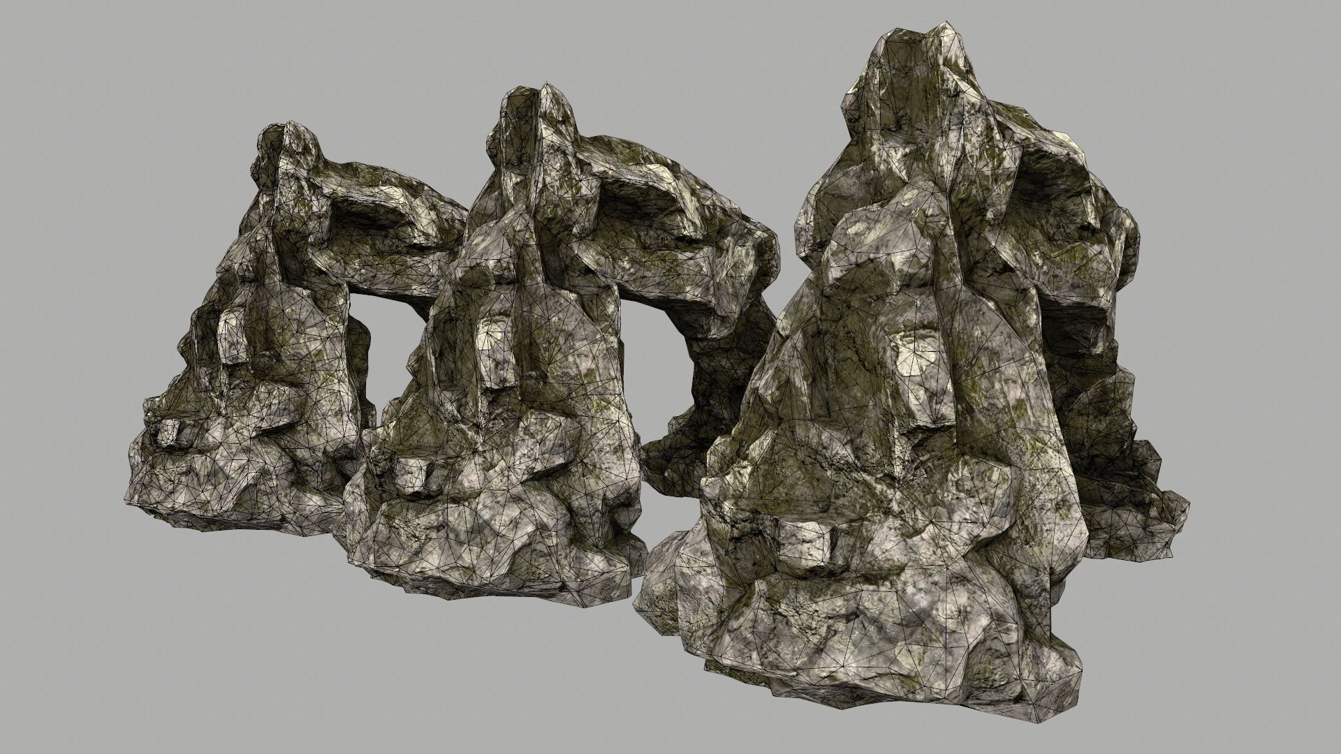 rocks rock formations Low-poly 3D model_6