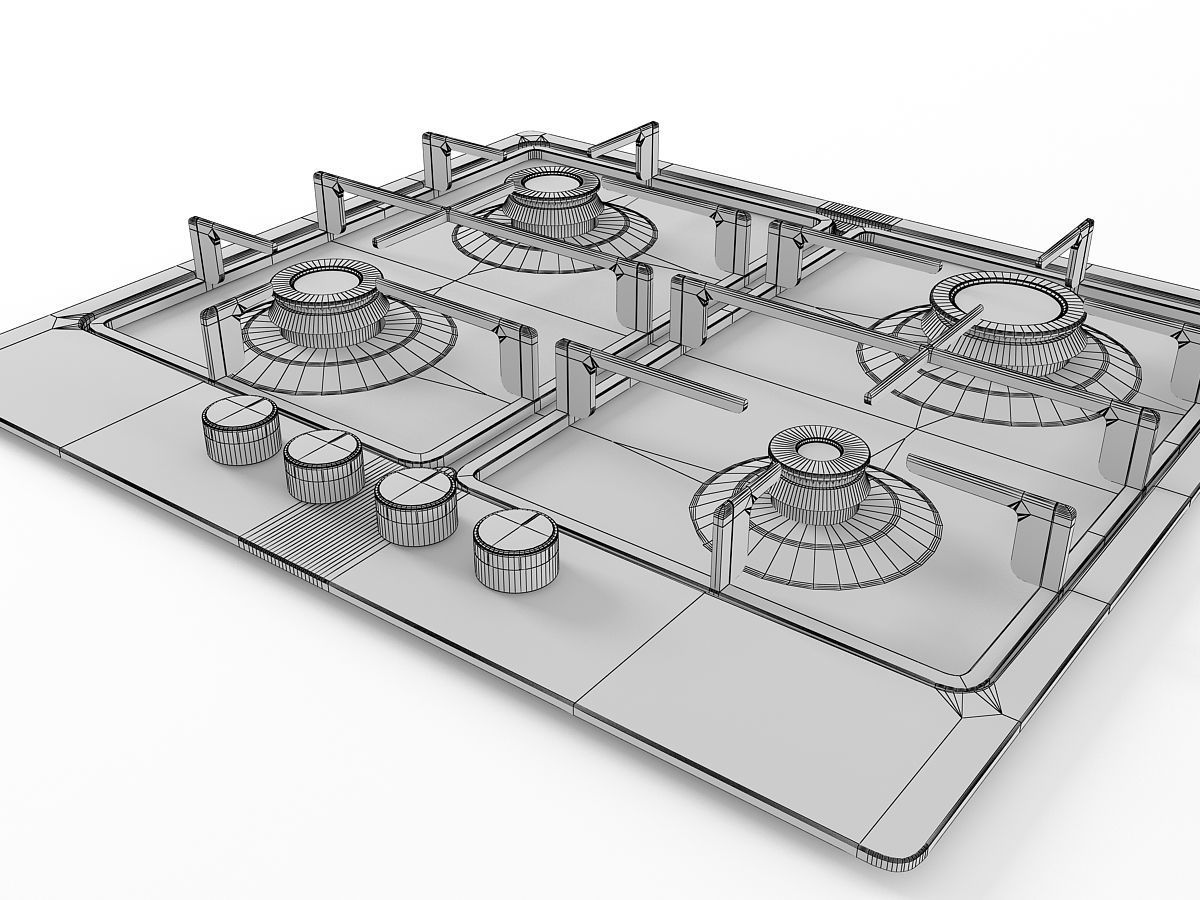 Cooktop 03 3D model_9