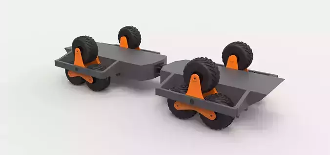 Chassis with Terrastar wheel system 3D model