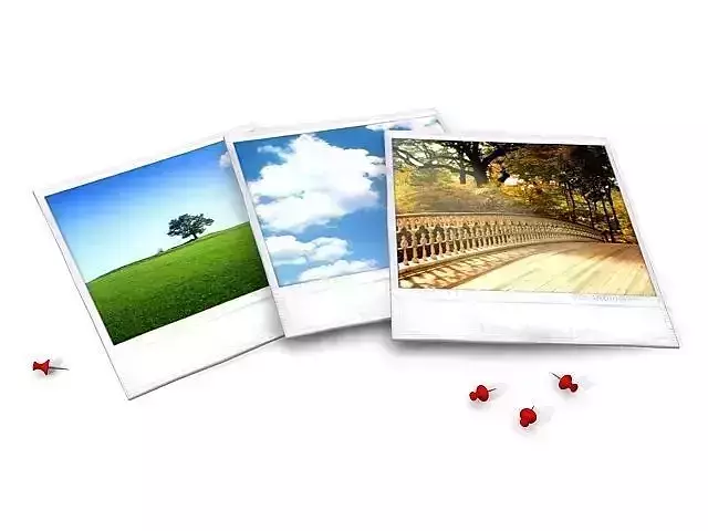 Polaroid With Thumb Tacks 3D model