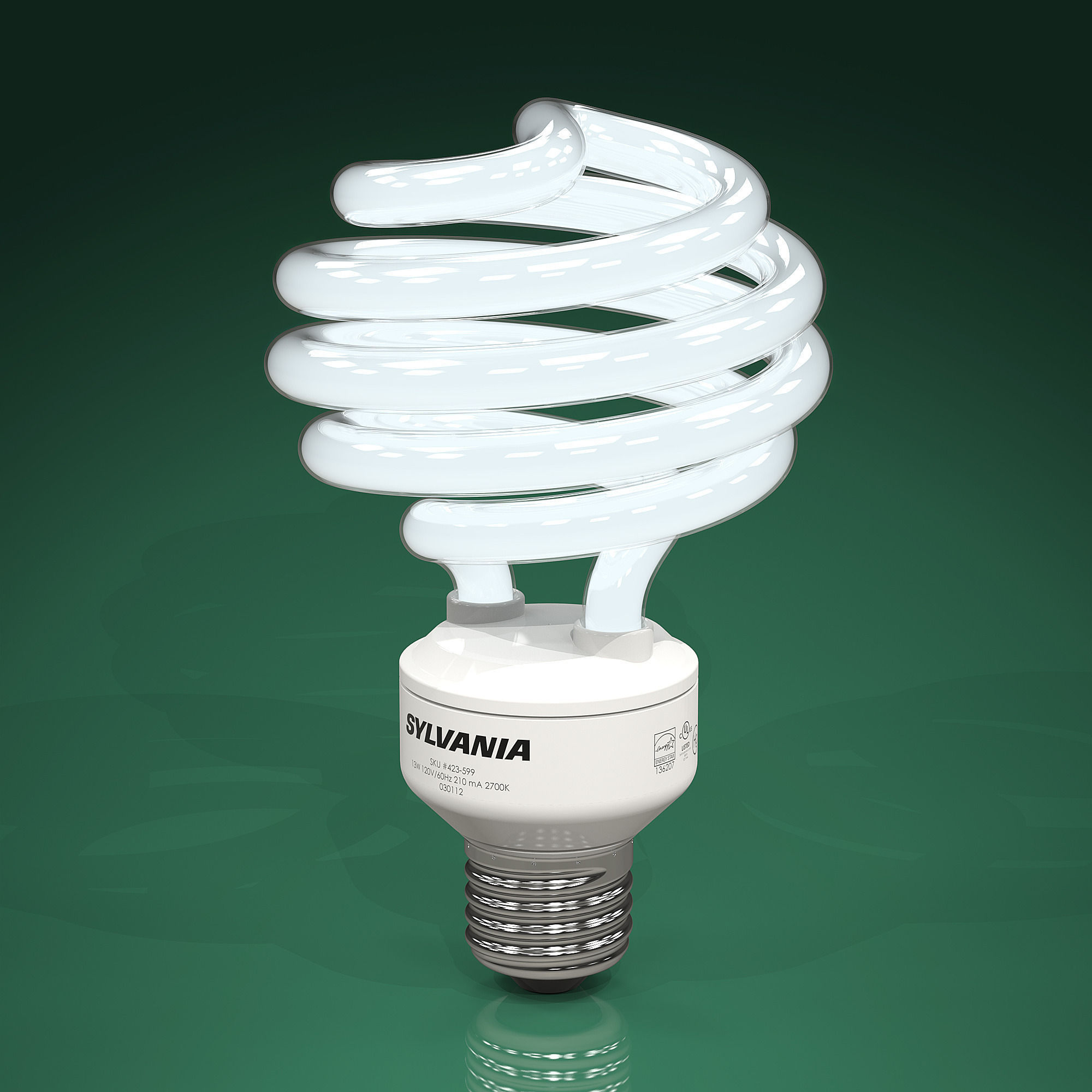 Compact fluorescent light bulbs - CFLs Free 3D model_3