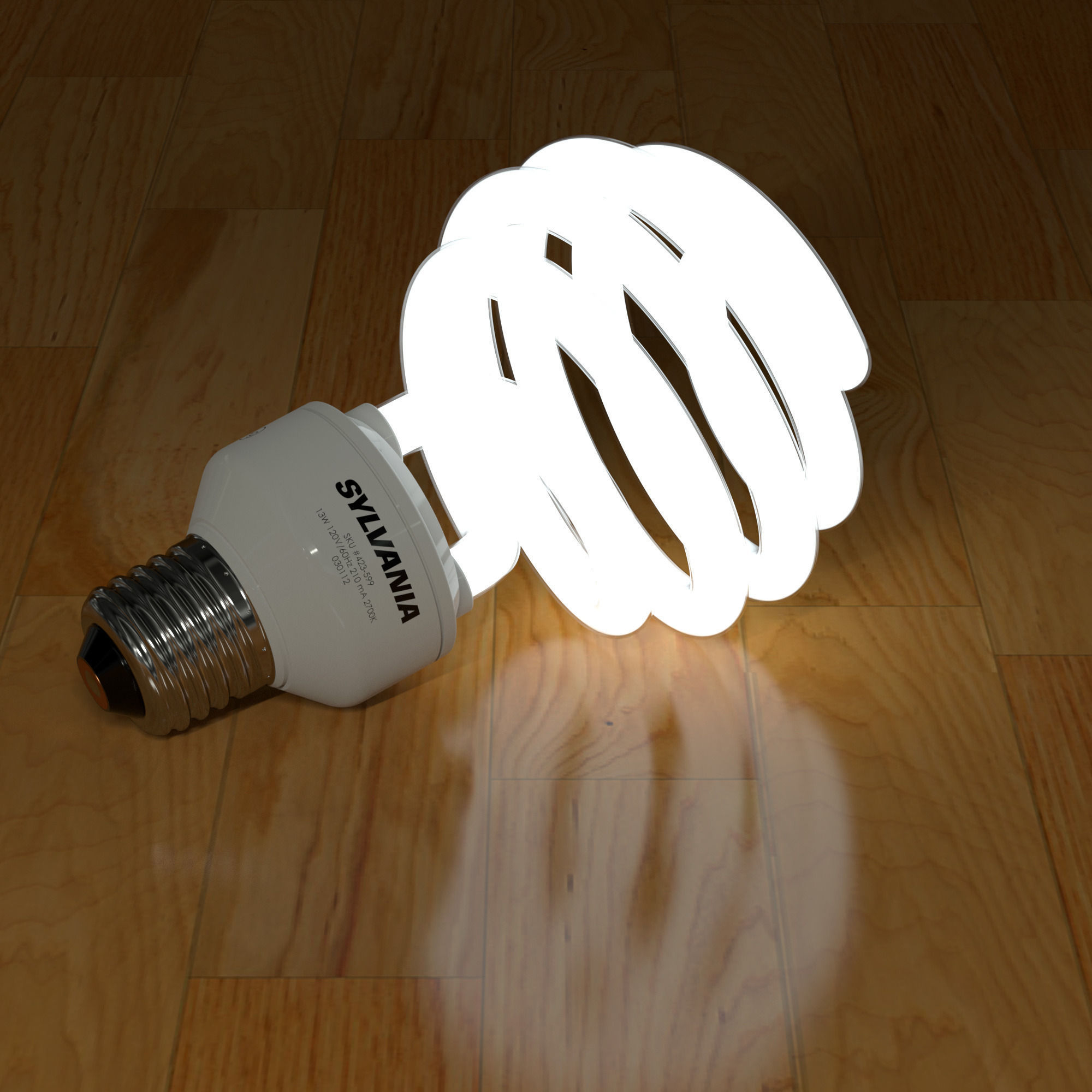 Compact fluorescent light bulbs - CFLs Free 3D model_4