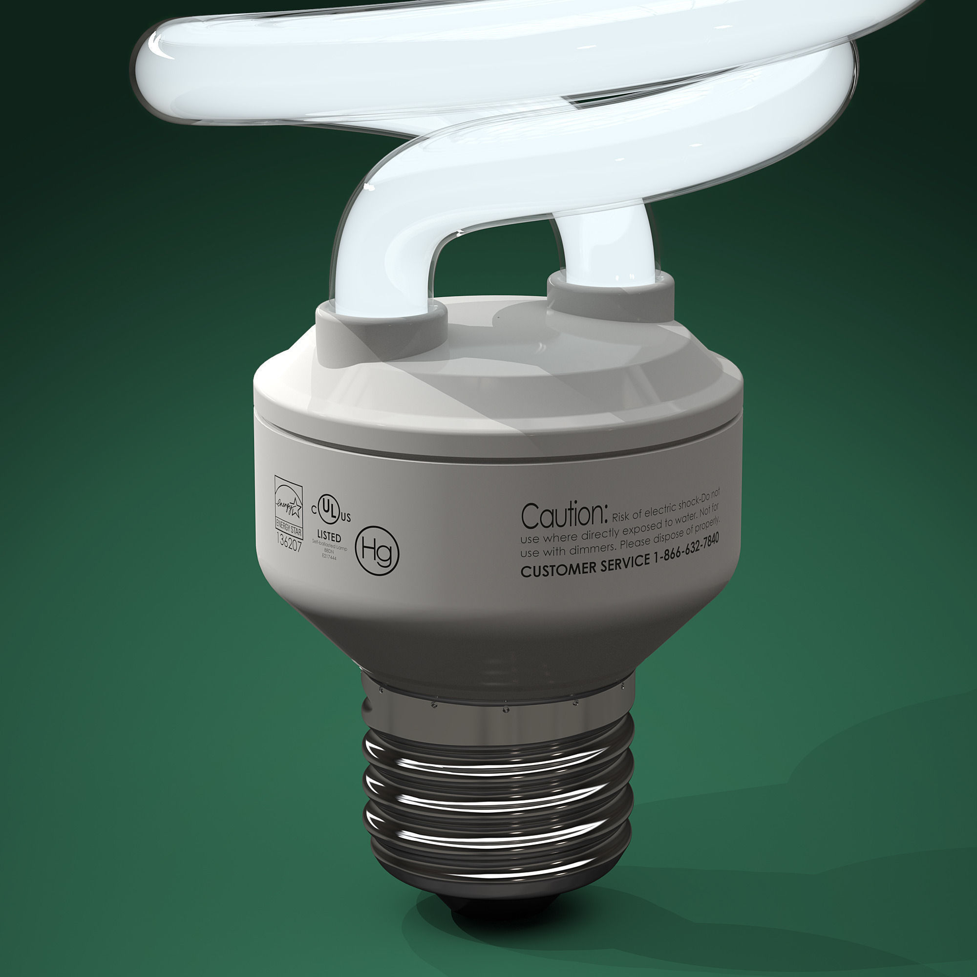Compact fluorescent light bulbs - CFLs Free 3D model_9