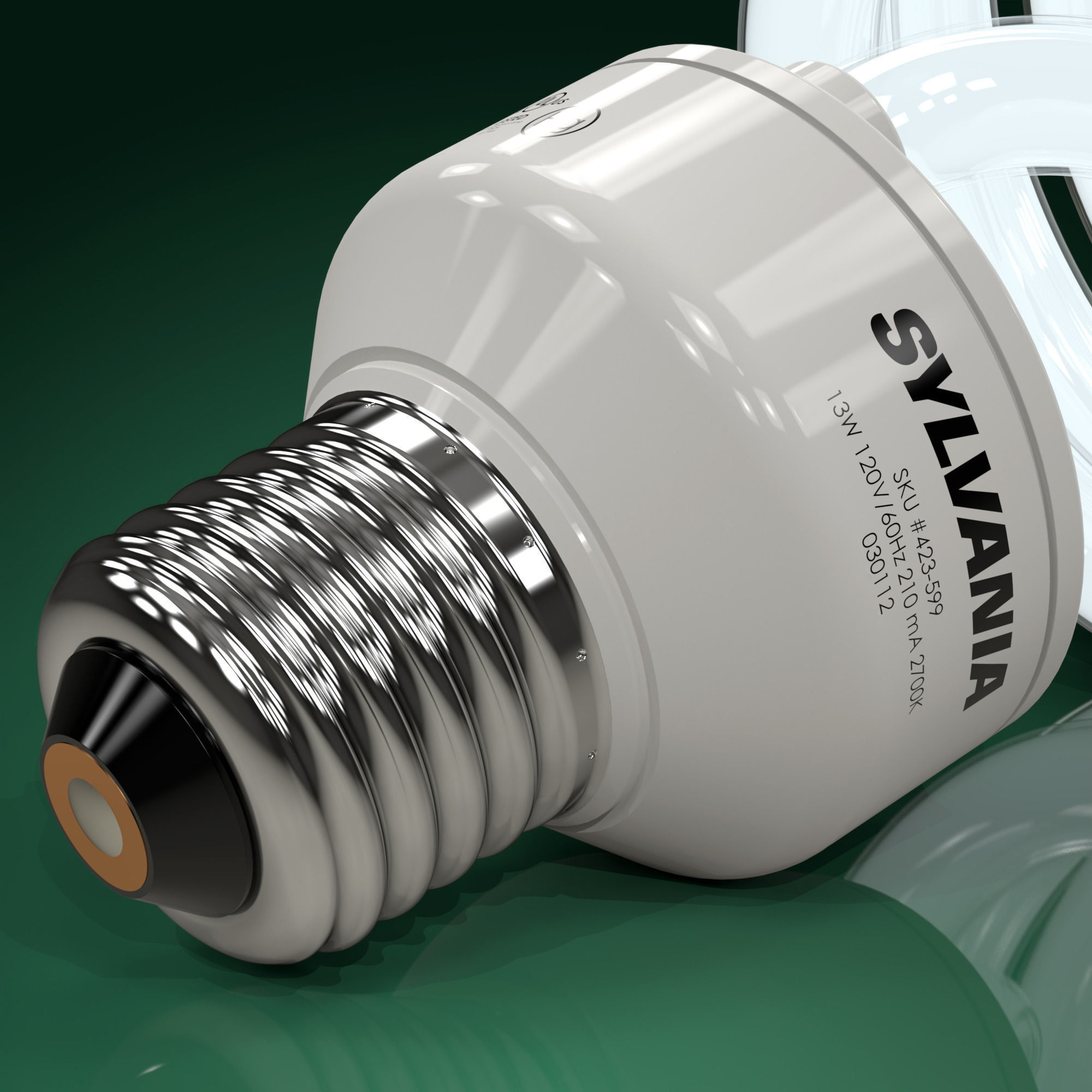 Compact fluorescent light bulbs - CFLs Free 3D model_5
