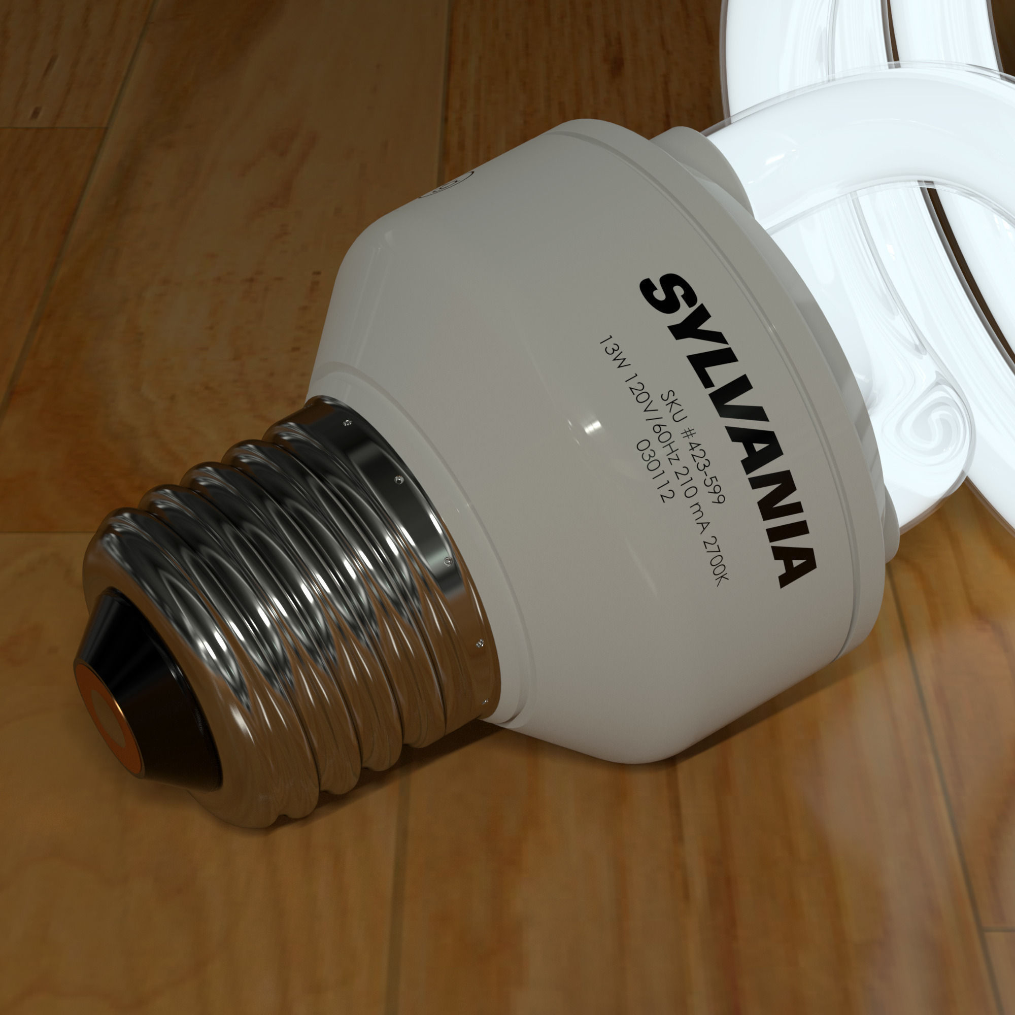Compact fluorescent light bulbs CFLs free 3D Model