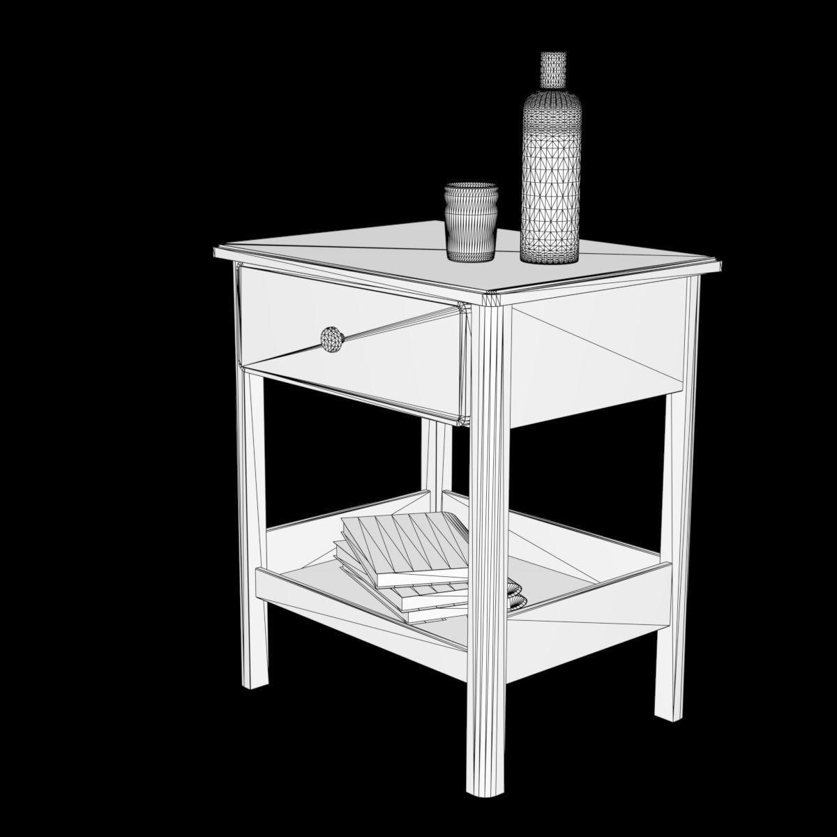 tyssedal bedside table 3D model_1