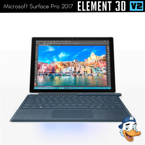 Microsoft Surface Pro 2017 for Element 3D 3D model