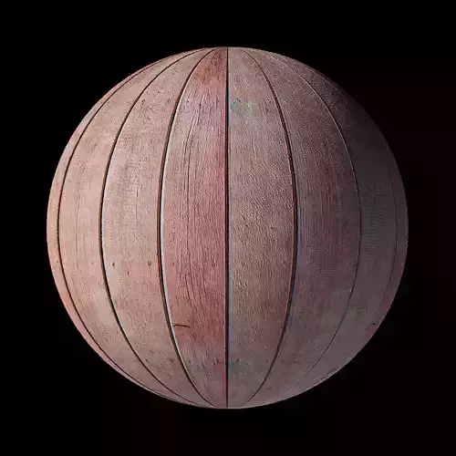 Red Wood Planks Tileable 3D Texture