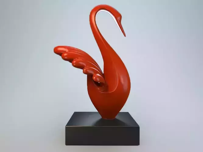 Sculpture Silver Swan P