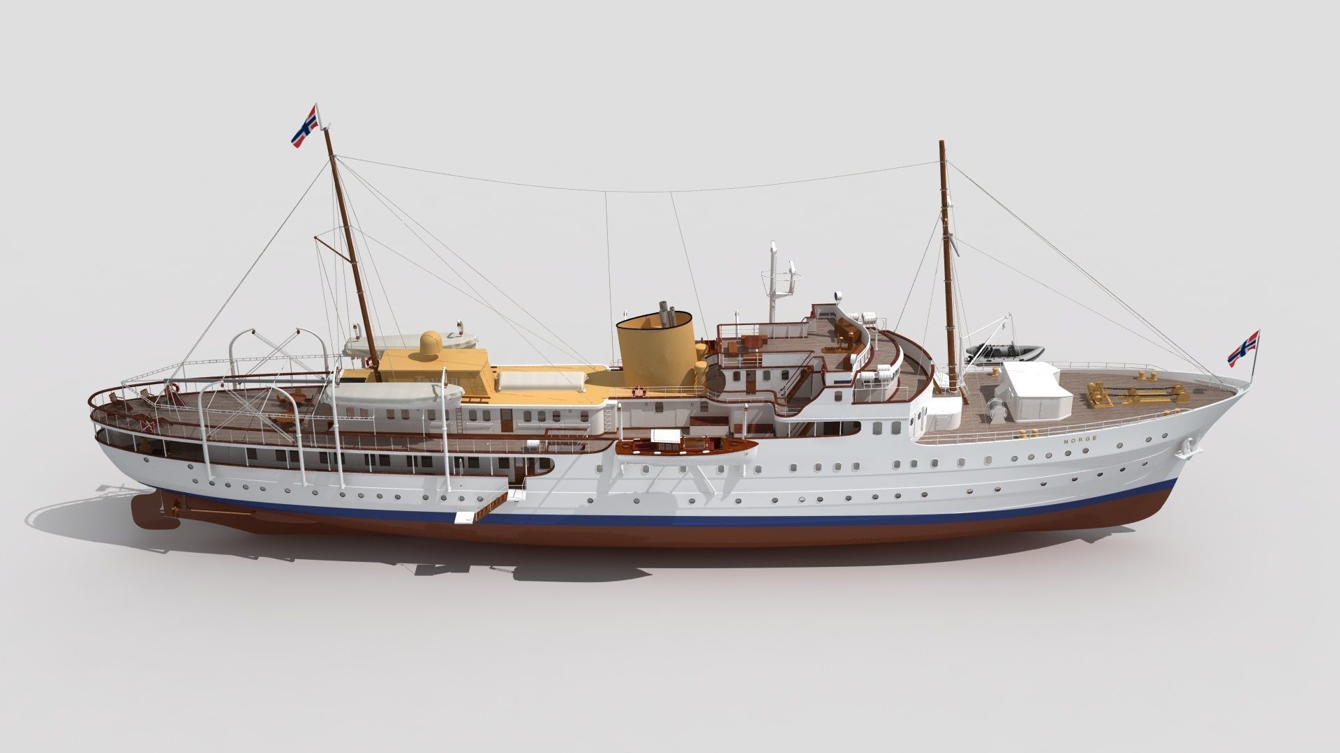Norge is the Royal Yacht Low-poly 3D model_5