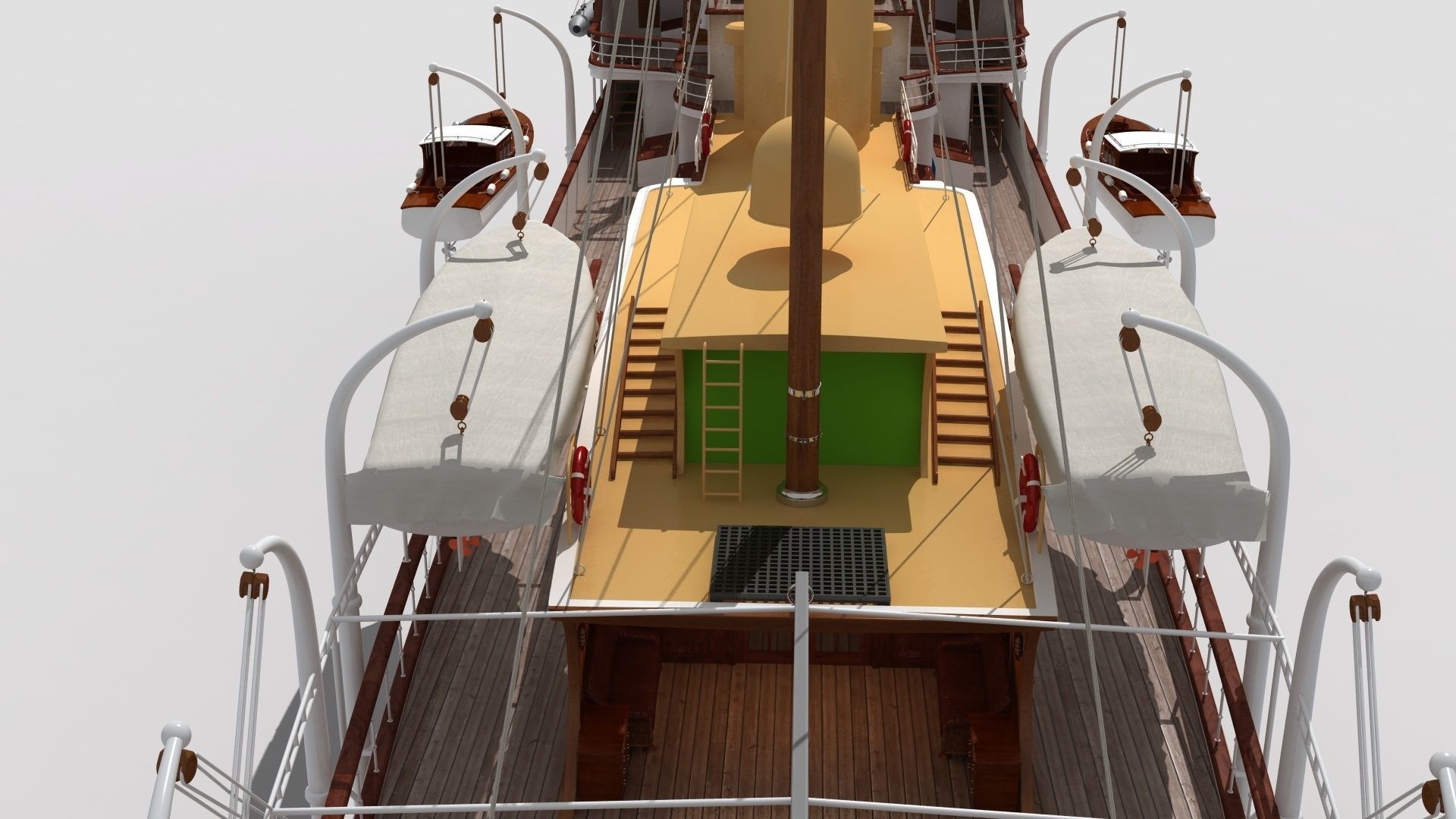 Norge is the Royal Yacht Low-poly 3D model_6