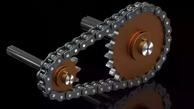 Chain  Sprockets Free 3D model
