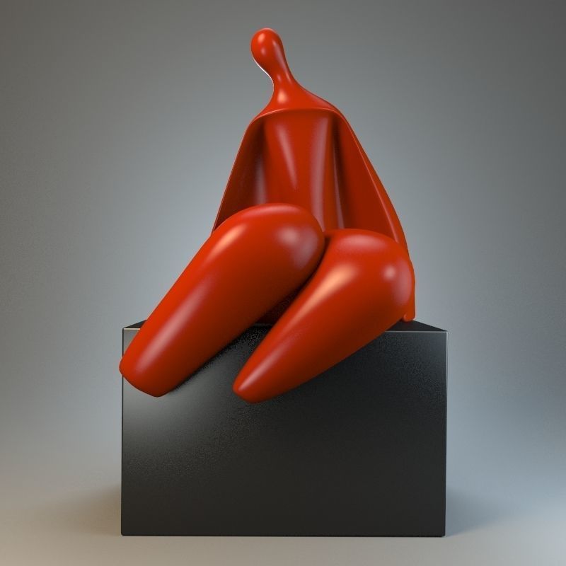 Sculpture of Woman in Cuba 3D model_6