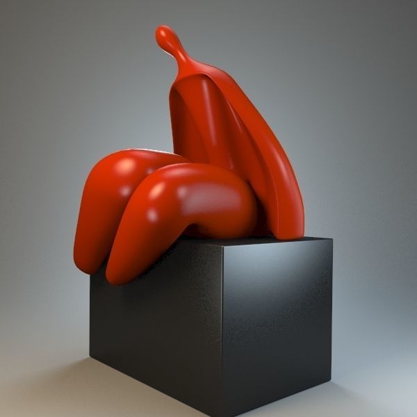 Sculpture of Woman in Cuba 3D model_2