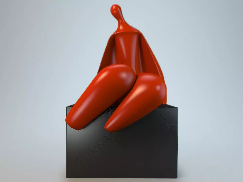 Sculpture of Woman in Cuba 3D model_0