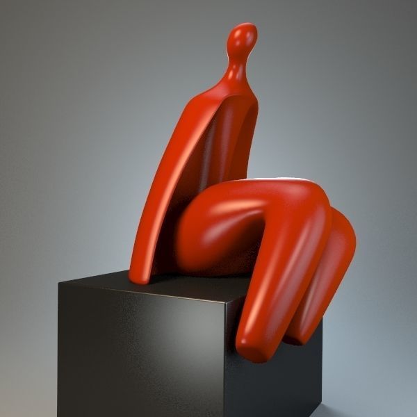 Sculpture of Woman in Cuba 3D model_1