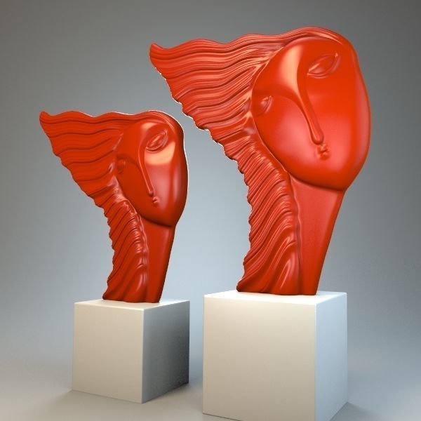 Sculpture Leia P 3D print model_2