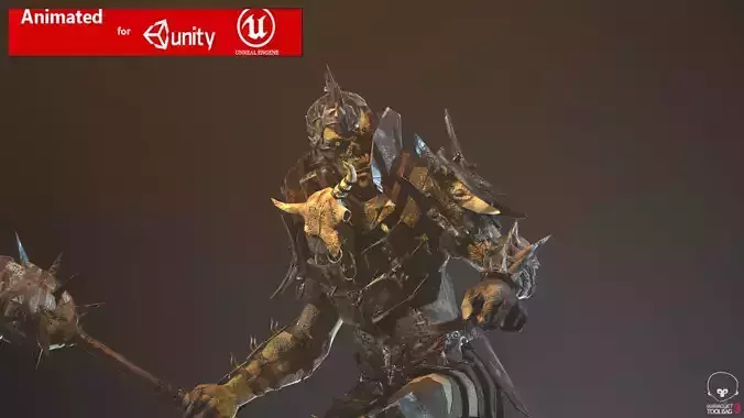 Ork Destroyer Low-poly 3D model
