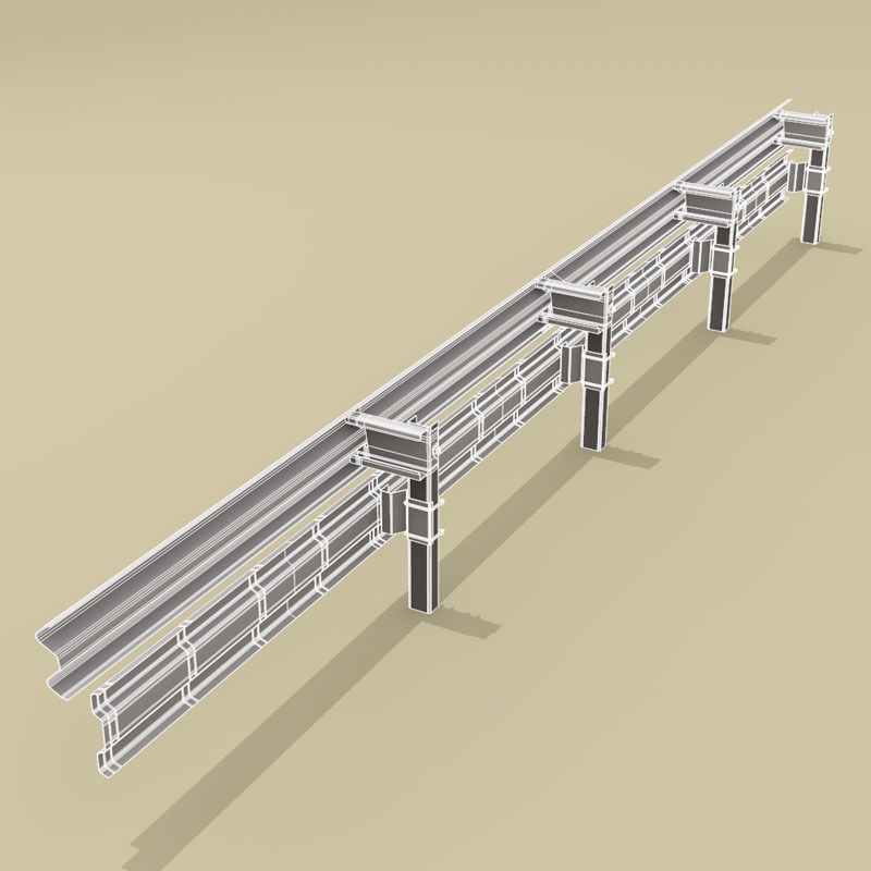 Guardrail bikers-saver 3D model_4