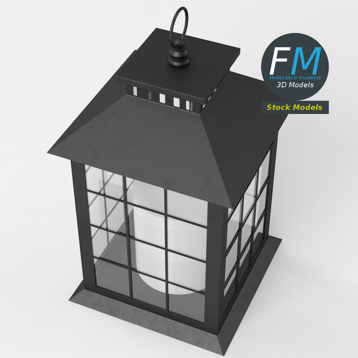 Lantern with candle 2 3D model_5